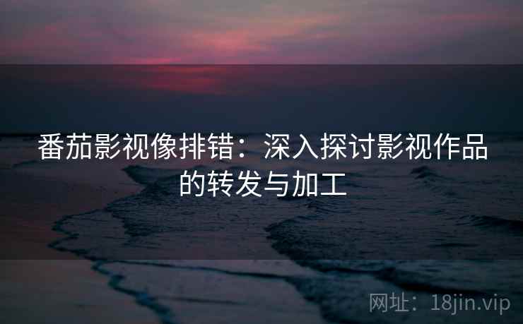 番茄影视像排错:深入探讨影视作品的转发与加工 番茄影视像排错:深入探讨影视作品的转发与加工